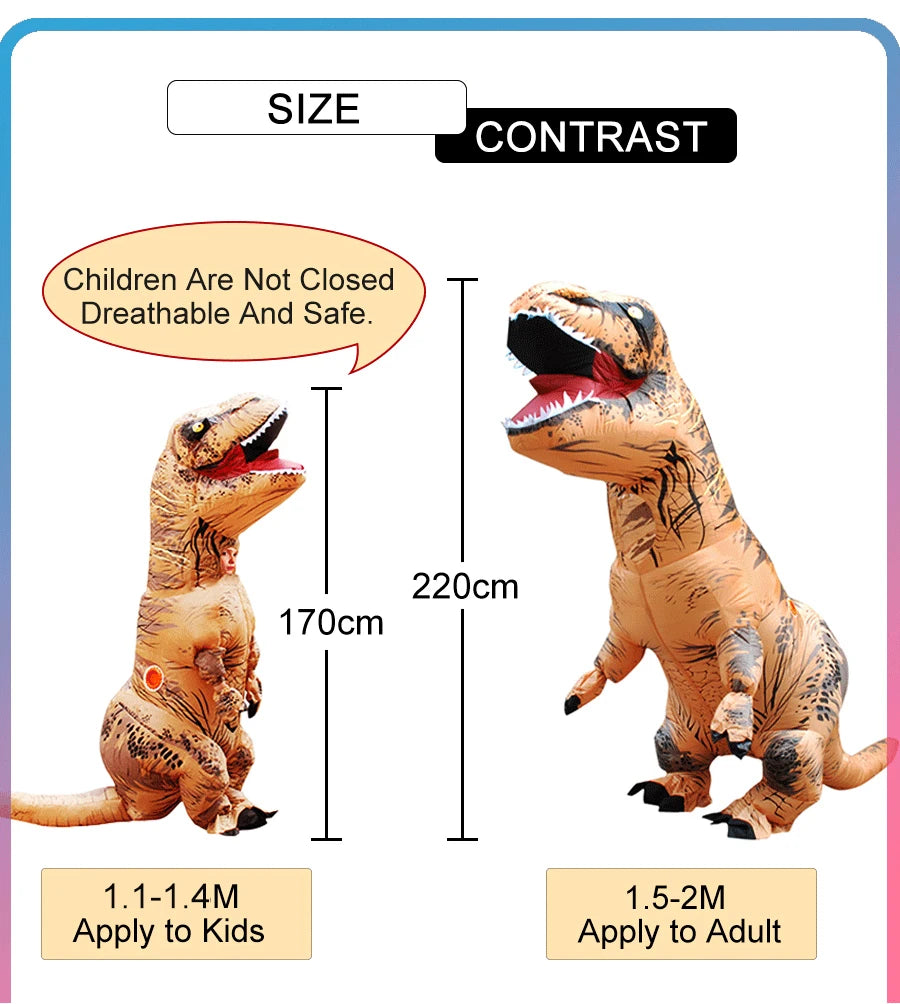 Inflatable T-Rex Costume for Kids & Adults