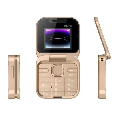 Mini Flip Phone I16 Pro – Portable Compact, 2 SIM, Débloqué GSM, Enregistrement d’Appels