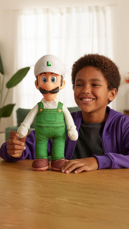 Le film Super Mario Galaxy - Peluche articulée 38 cm - Luigi de Feu