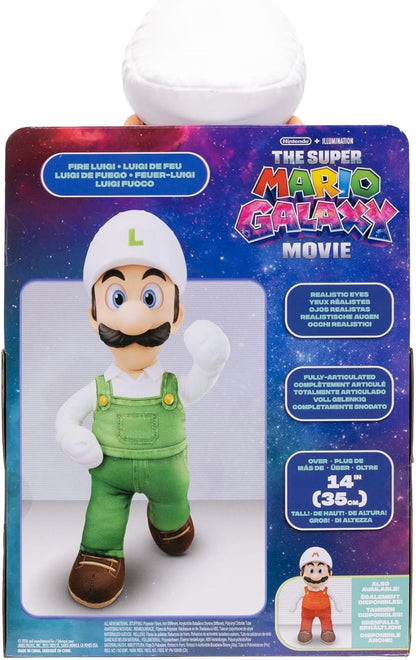 Le film Super Mario Galaxy - Peluche articulée 38 cm - Luigi de Feu