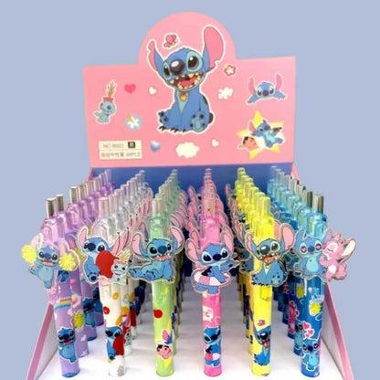 Lot 48 Stylos Gel Disney Stitch – Encre Noire 0.5mm – Papeterie Kawaii