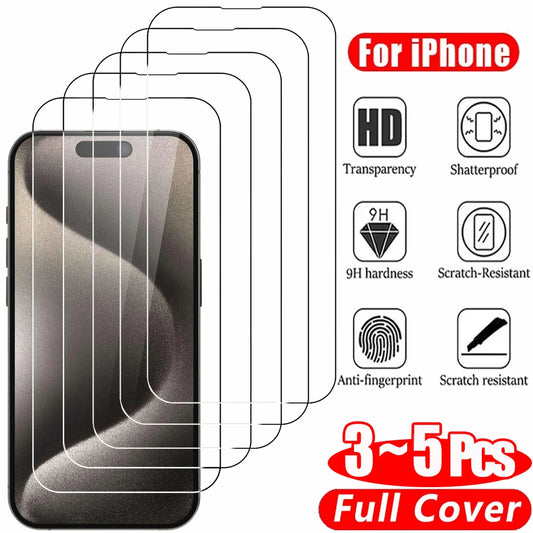 iPhone 13 14 15 16 17 Pro Tempered Glass Film