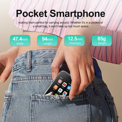 Mini Smartphone 4G Android 10 – Écran HD 3" – 2Go/16Go – 2000mAh – Reconnaissance Faciale