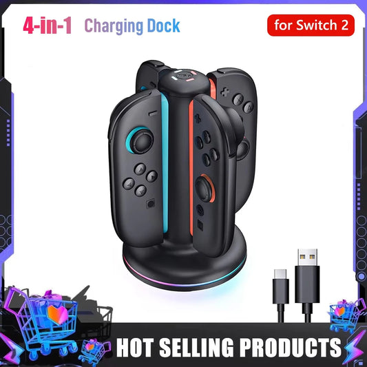 🕹️ Station de charge pour Joy con Nintendo Switch 2 Magnétique 🕹️❤️