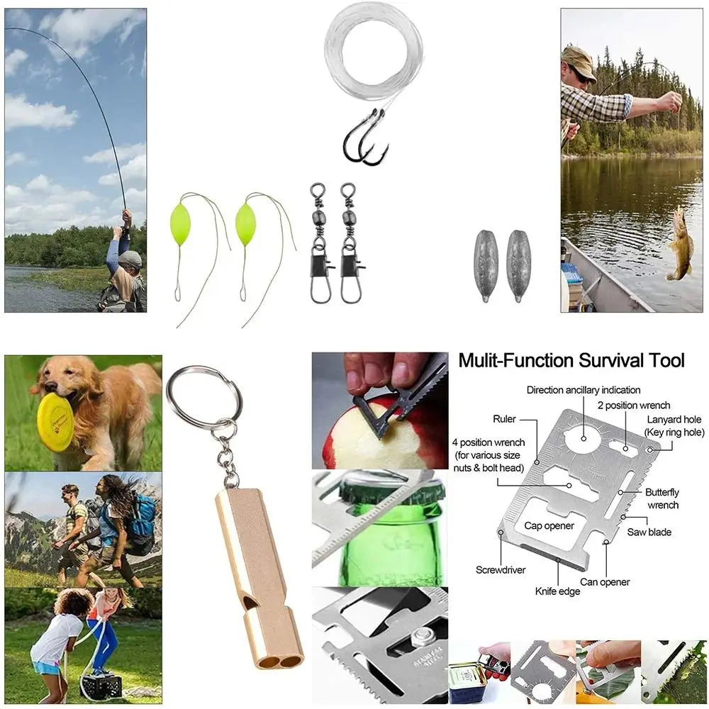 Kit de survie d'urgence // camping multifonctions