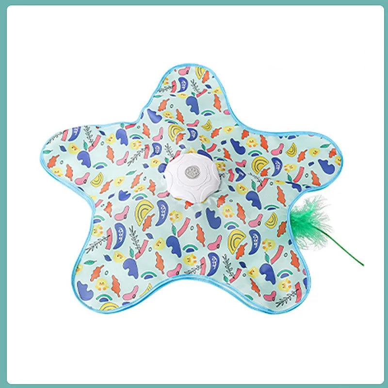 Interaktives Katzenspielzeug – Versteckspiel mit Maus und Federn, Bewegungsaktivierung, Spielzeug für Kätzchen