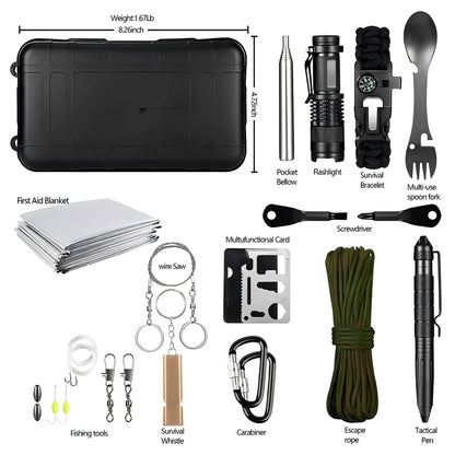 Kit de survie d'urgence // camping multifonctions