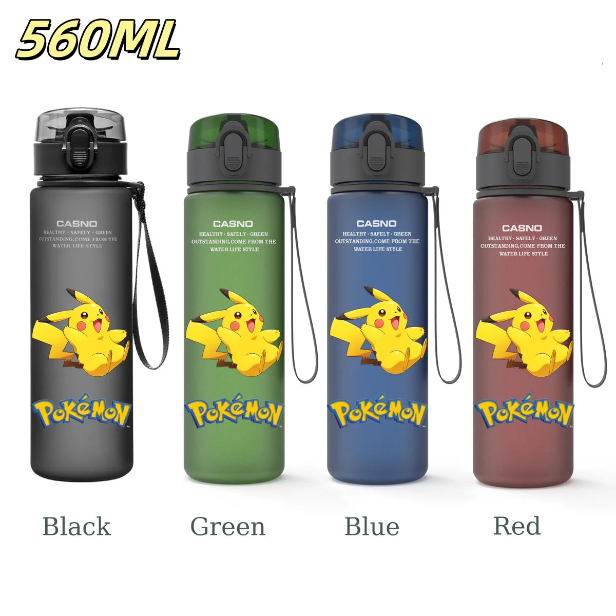 Pokémon Water Bottle 560ml Pikachu Charizard Meowth