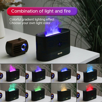 Diffuseur d'Arôme & Humidificateur LED à Flamme