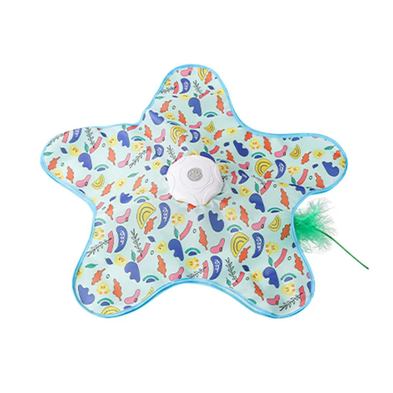 Interaktives Katzenspielzeug – Versteckspiel mit Maus und Federn, Bewegungsaktivierung, Spielzeug für Kätzchen