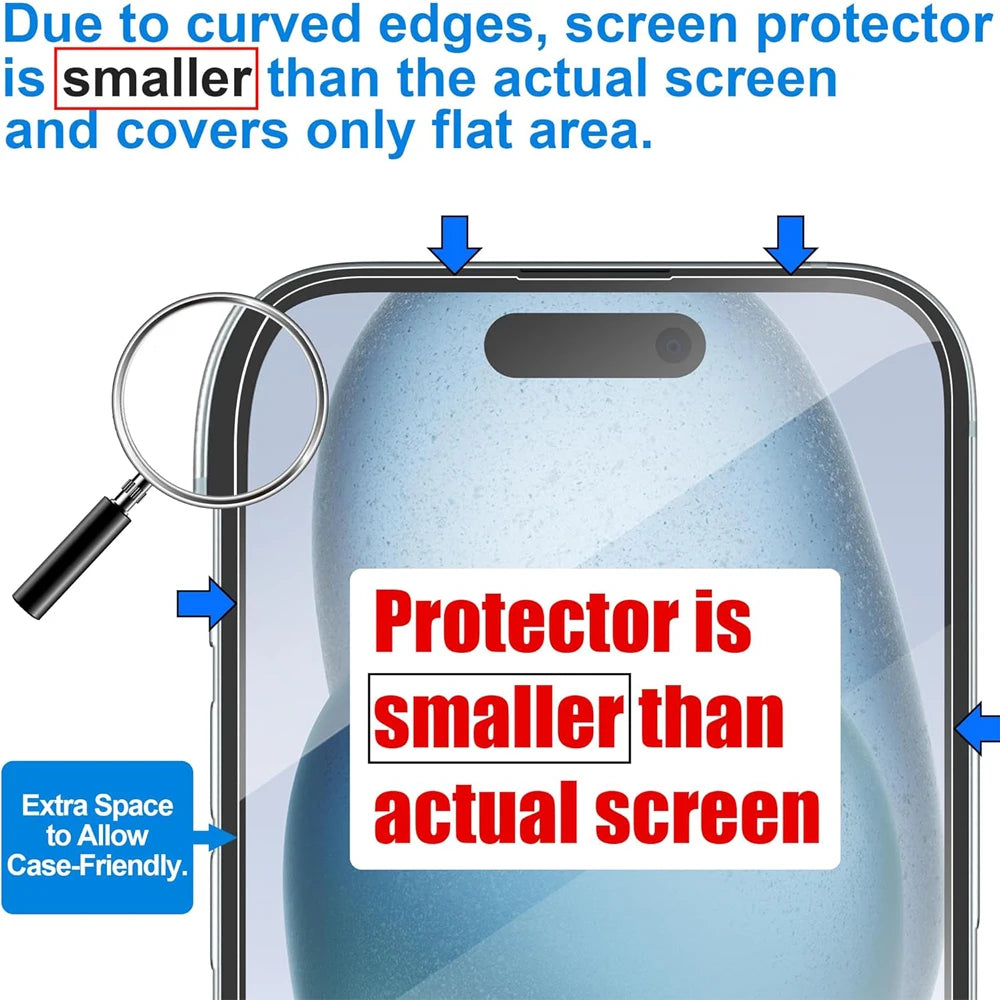 iPhone 13 14 15 16 17 Pro Tempered Glass Film