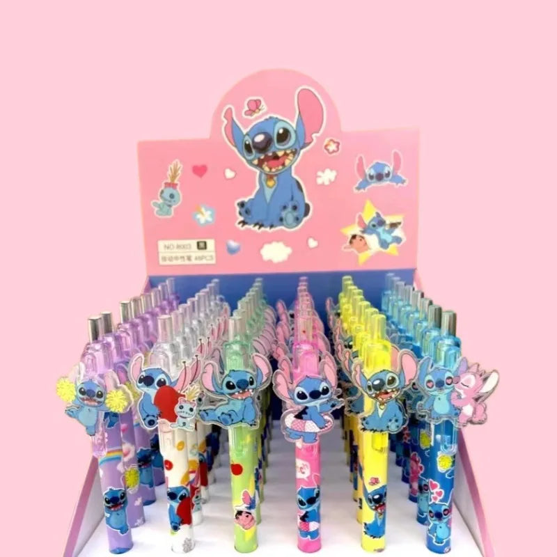 Lot 48 Stylos Gel Disney Stitch – Encre Noire 0.5mm – Papeterie Kawaii
