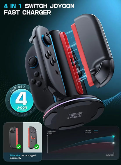 🕹️ Station de charge pour Joy con Nintendo Switch 2 Magnétique 🕹️❤️