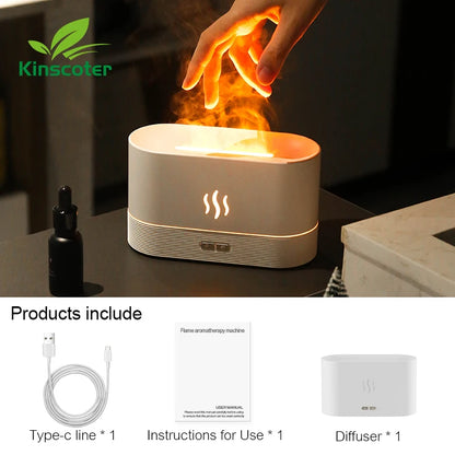 Diffuseur d'Arôme & Humidificateur LED à Flamme