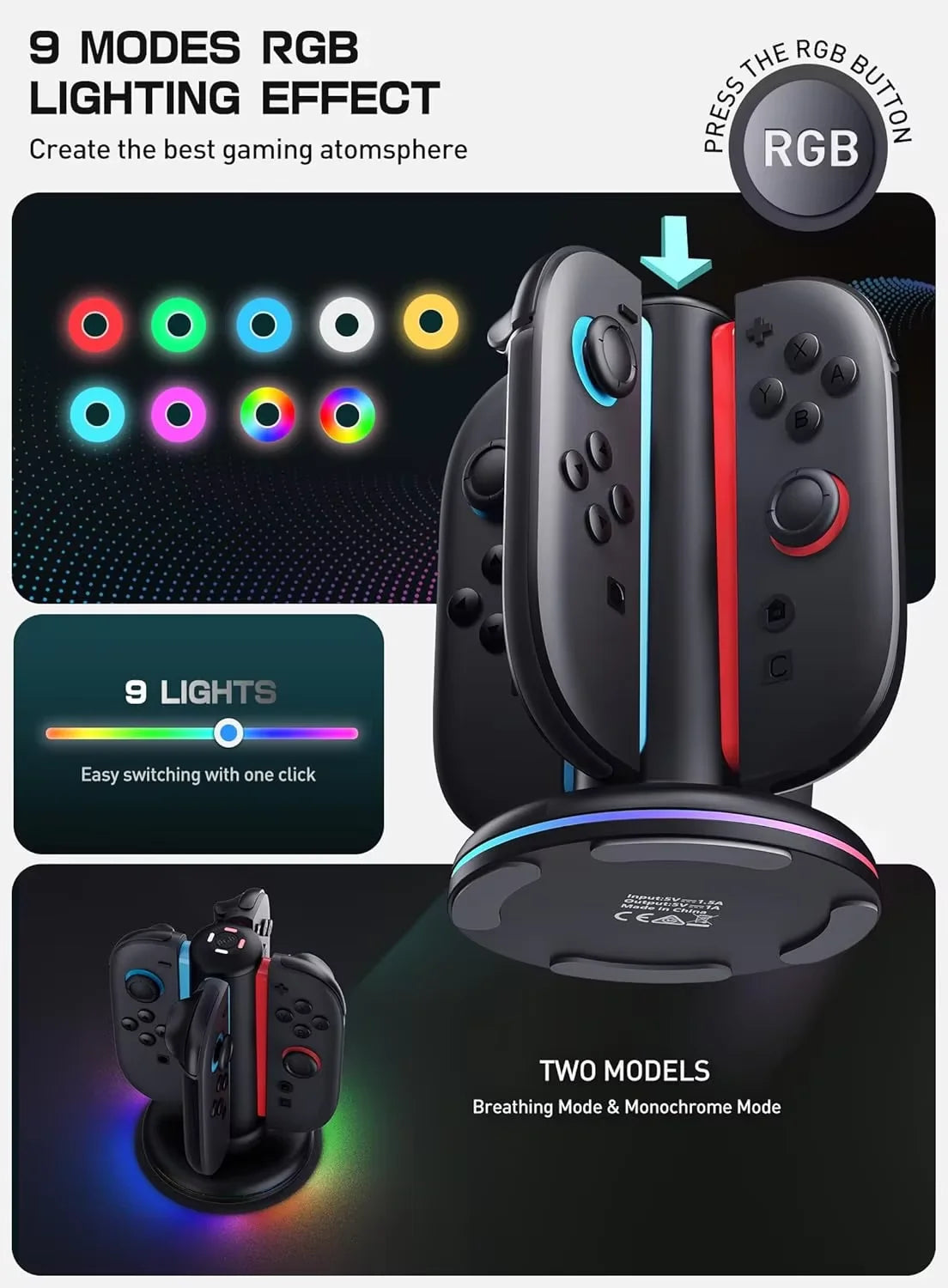 🕹️ Station de charge pour Joy con Nintendo Switch 2 Magnétique 🕹️❤️