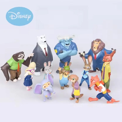 Zootopia Disney – Set of 12 PVC Figures 4–8 cm – Complete Collection