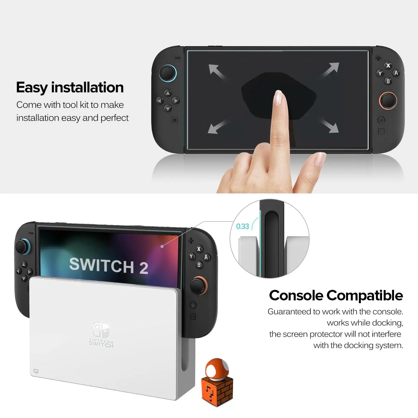 Protection écran Nintendo Switch 2 verre trempé