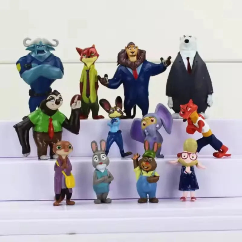 Zootopia Disney – Set of 12 PVC Figures 4–8 cm – Complete Collection