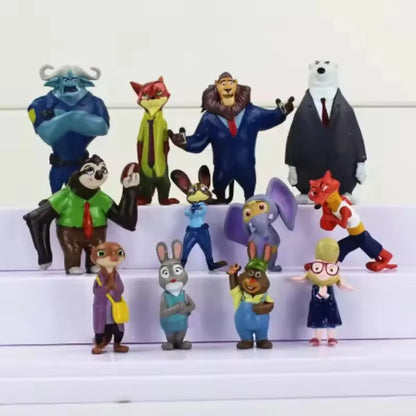 Zootopia Disney – Set of 12 PVC Figures 4–8 cm – Complete Collection