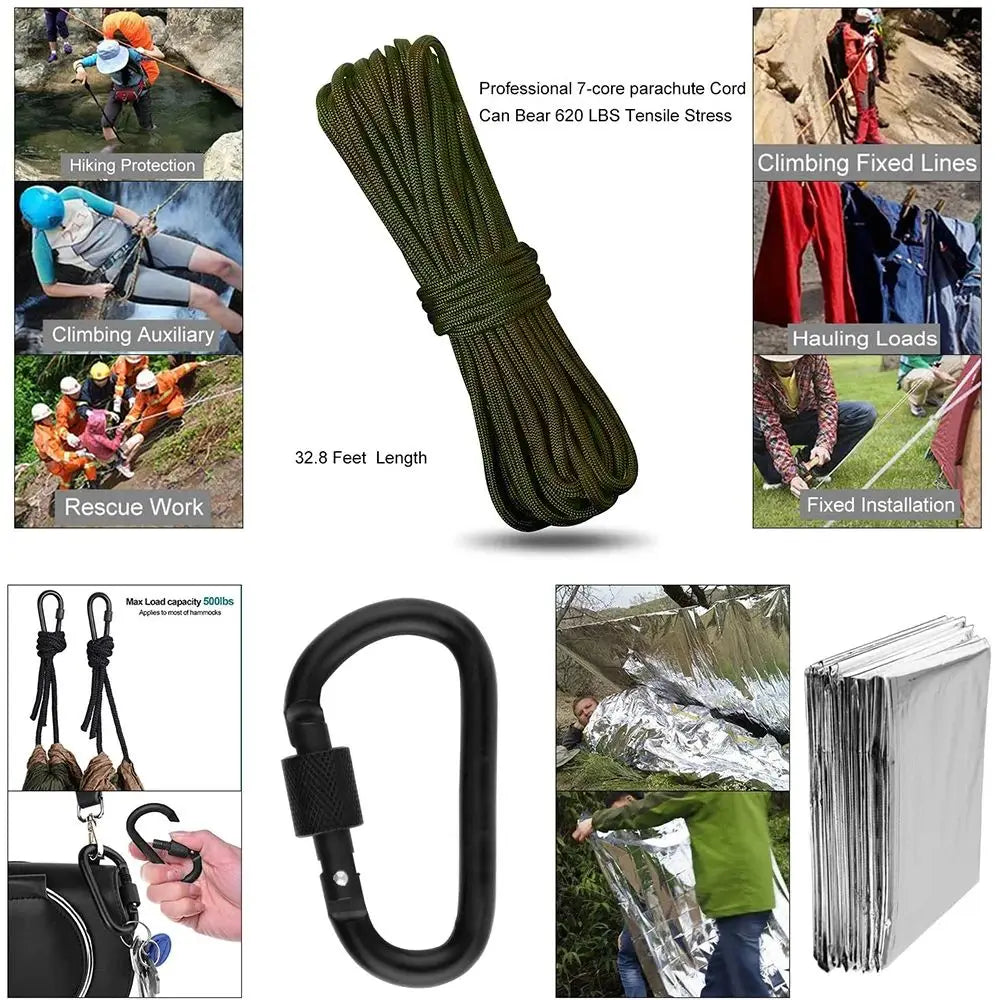 Kit de survie d'urgence // camping multifonctions
