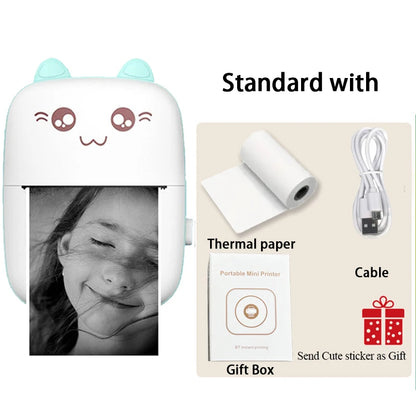 Mini Imprimante Thermique Bluetooth HD Portable – Sans Encre – 10 Rouleaux Offerts
