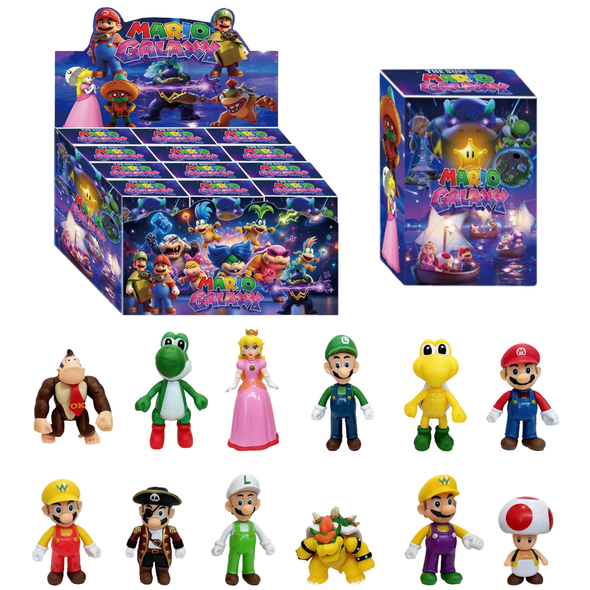 12 Super Mario Galaxy Film Figuren – Mystery Box (Blind Box) – Komplette Sammlung oder Einzeln