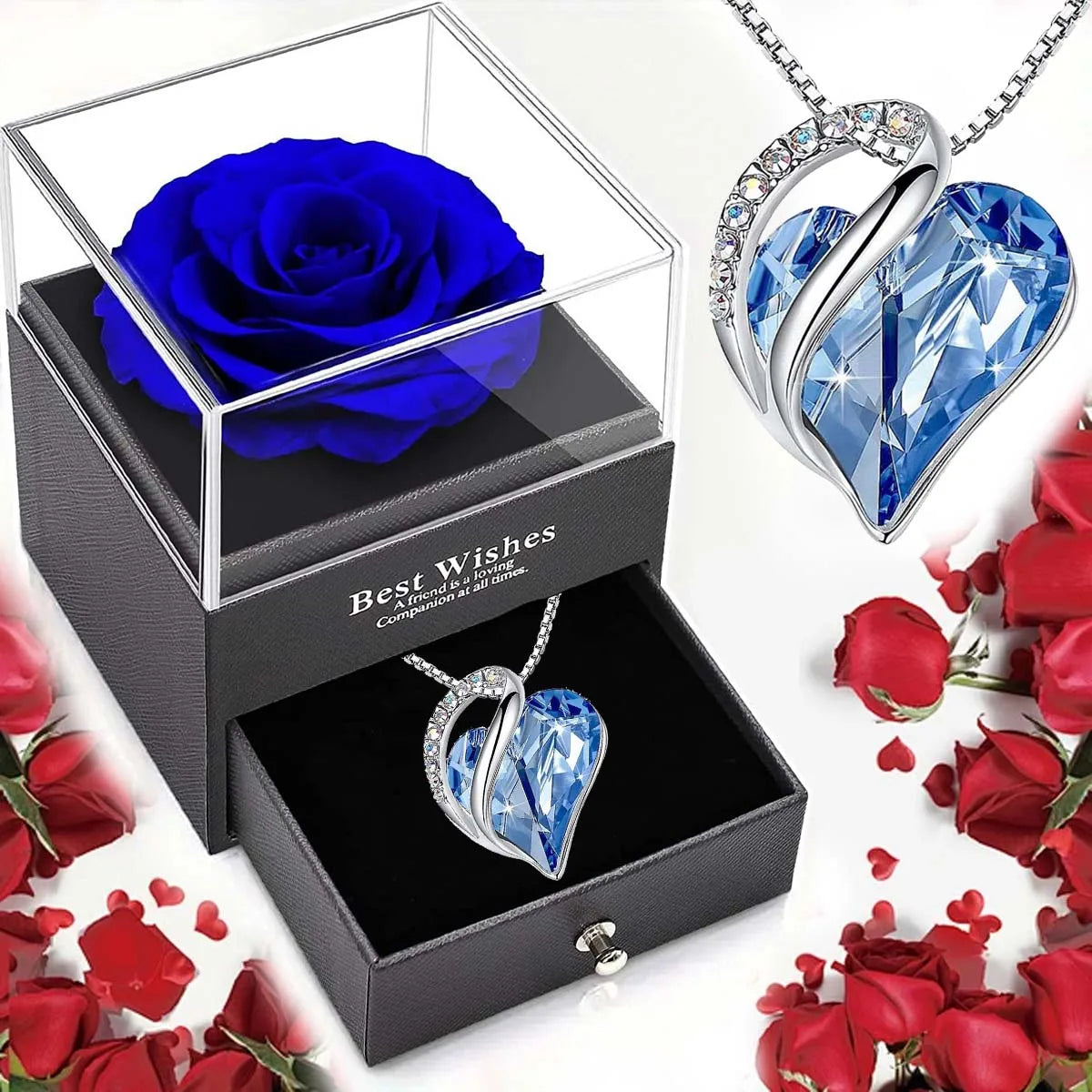 🌹Coffret Rose Éternelle et Collier🌹