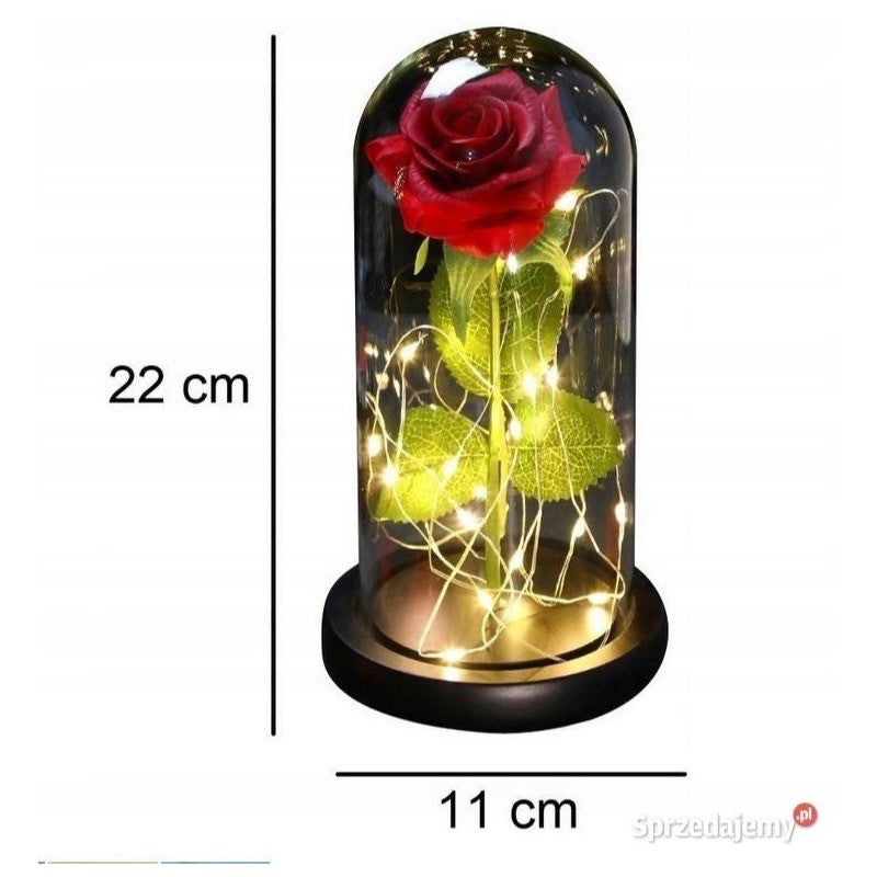 Rose Éternelle Rouge Lumineuse – Décoration LED 22 cm | Coffret Cadeau